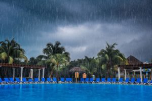 swimming pool remodeling during bad weather
