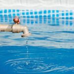 faucet near the pool