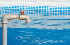 faucet near the pool