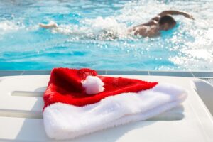 Merry Christmas Pool Gathering