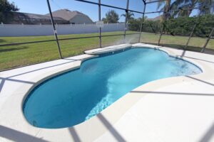Shape of a Pool in Winter Garden