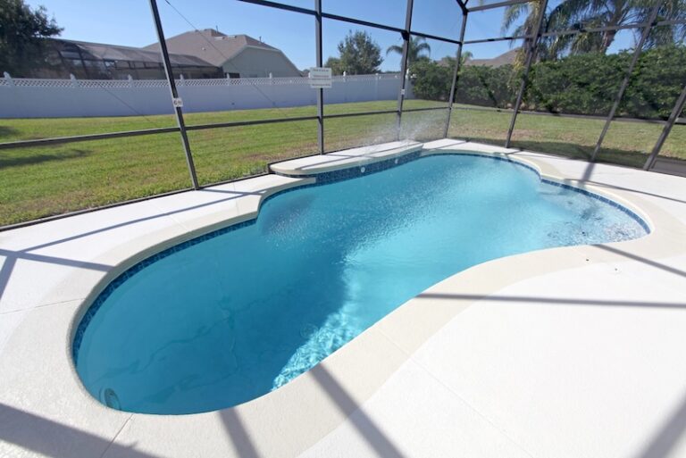 Shape of a Pool in Winter Garden
